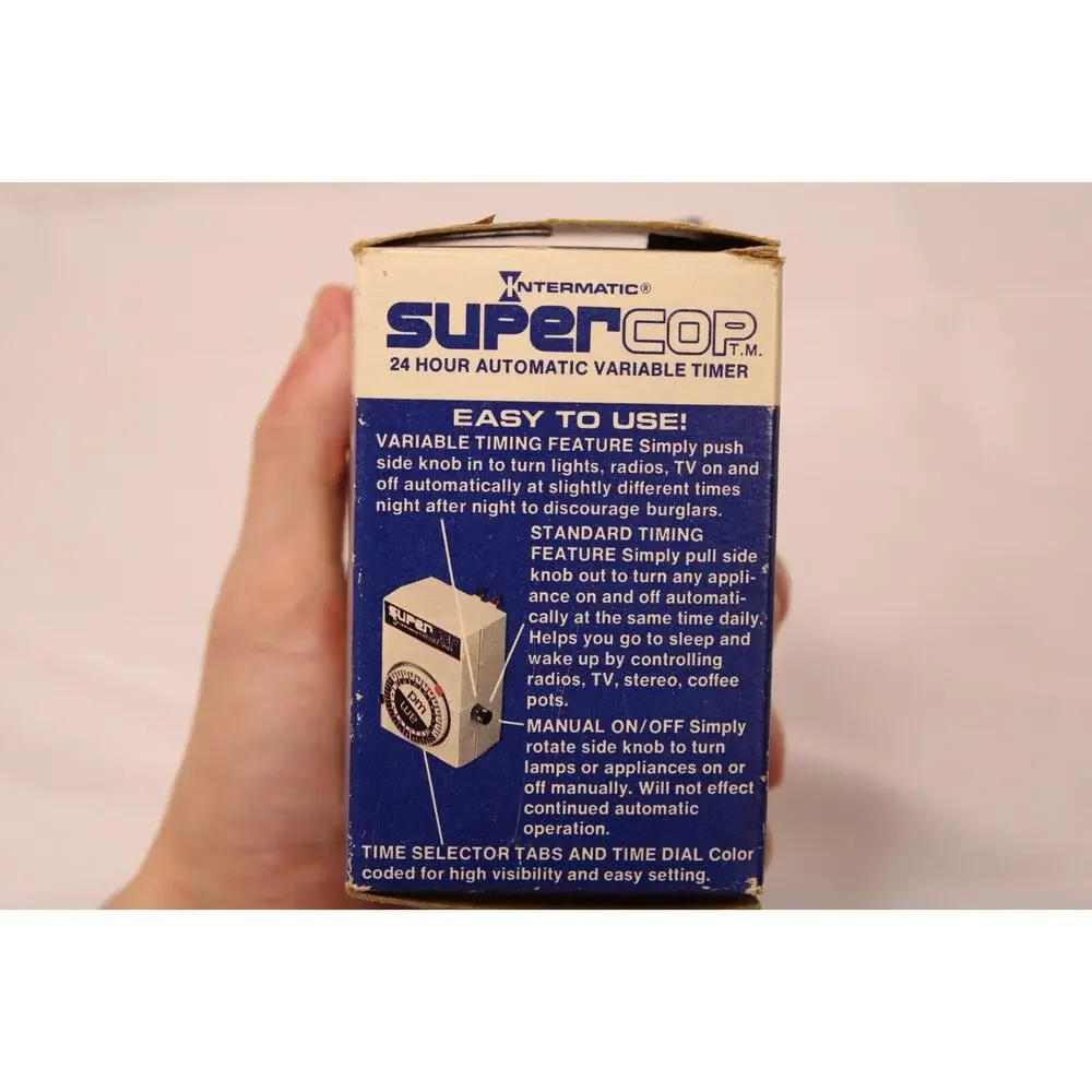 Vintage Intermatic Super Cop 24 Hour Automatic Variable Timer Security NIP!